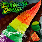 Aquanaut's Fantasy – 8.66 Inch Tentacle Silicone Rainbow Dildo